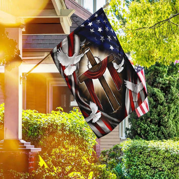 Christian Garden Flags, In God We Trust American Flag, Christian House Flags, Christian Cross Flag, Faith Flag