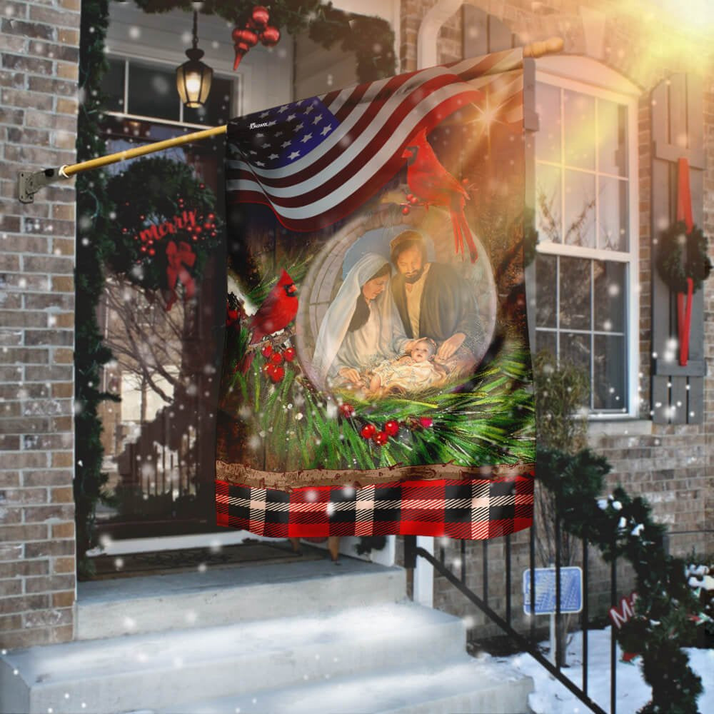 Christian Garden Flags, Jesus Is Born Christmas Flag, Christian House Flags, Christian Cross Flag, Faith Flag