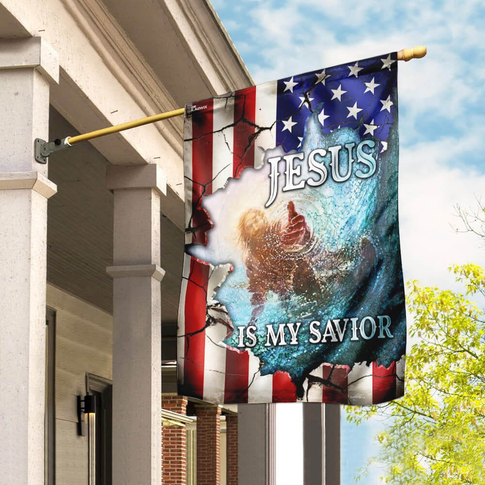 Christian Garden Flags, Jesus Is My Savior American US Flag, Christian House Flags, Christian Cross Flag, Faith Flag