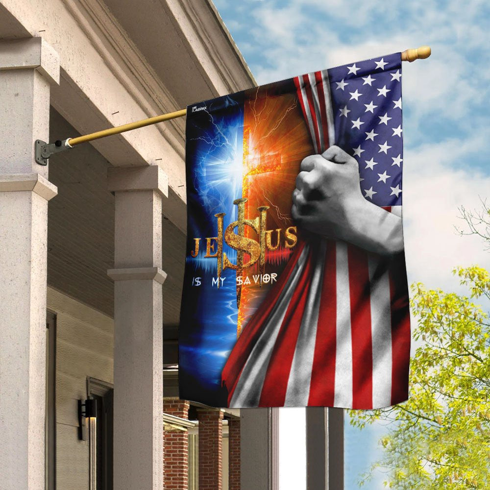 Christian Garden Flags, Jesus Is My Savior  Flag, Christian House Flags, Christian Cross Flag, Faith Flag