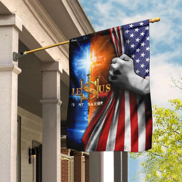 Christian Garden Flags, Jesus Is My Savior  Flag, Christian House Flags, Christian Cross Flag, Faith Flag