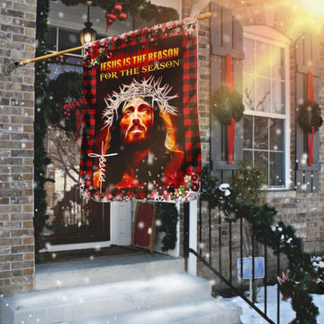 Christian Garden Flags, Jesus Is The Reason For The Season Flag, Christian House Flags, Christian Cross Flag, Faith Flag