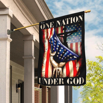 Christian Garden Flags, One Nation Under God  Flag, Christian House Flags, Christian Cross Flag, Faith Flag
