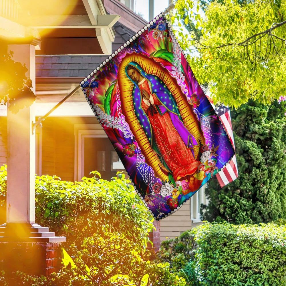 Christian Garden Flags, Our Lady Of Guadalupe Flag, Christian House Flags, Christian Cross Flag, Faith Flag