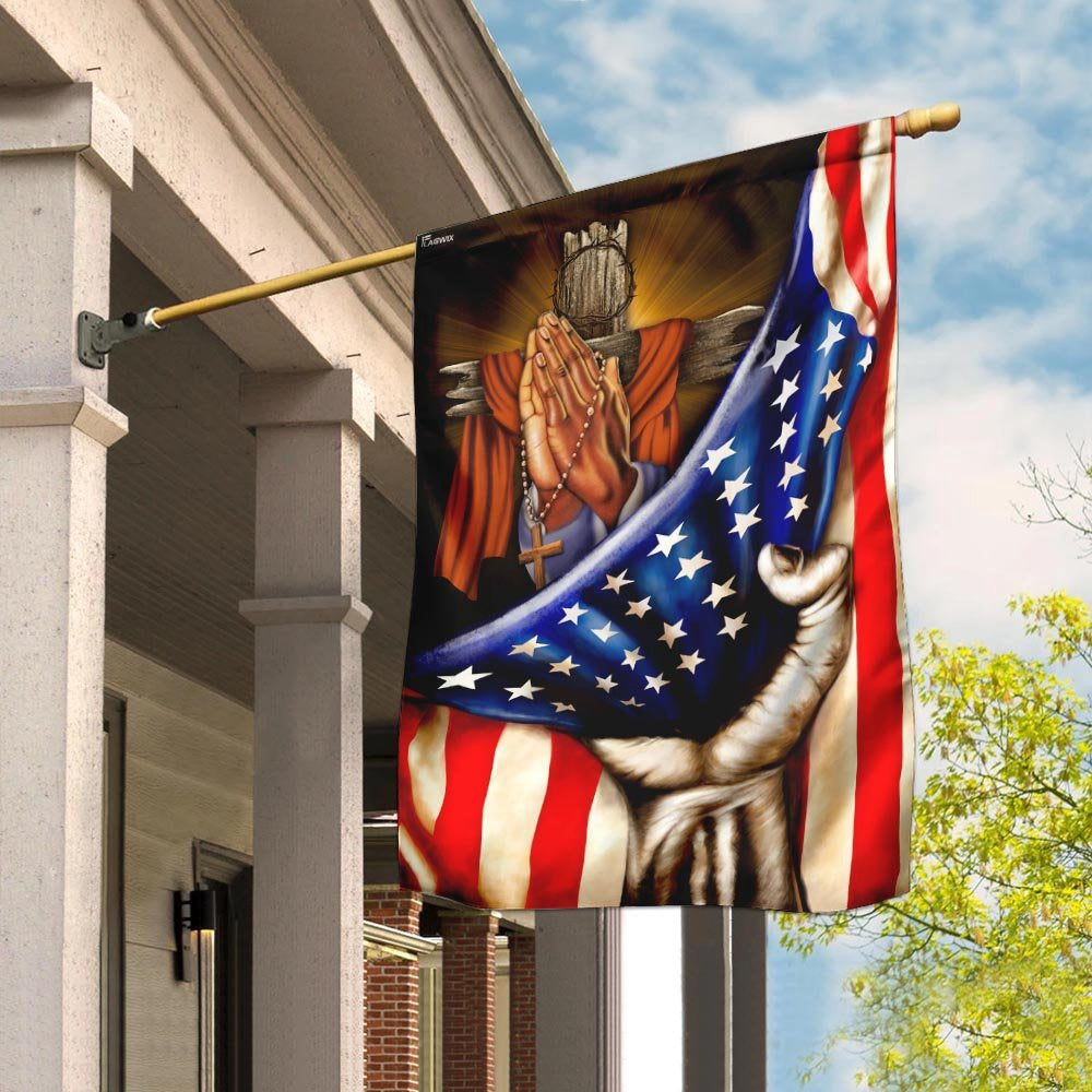 Christian Garden Flags, Praying Hands Faith Hope Flag, Christian House Flags, Christian Cross Flag, Faith Flag