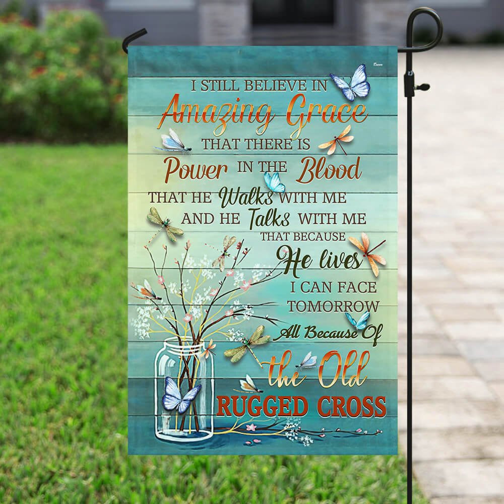 Christian Garden Flags, The Old Rugged Cross Flag, Christian House Flags, Christian Cross Flag, Faith Flag