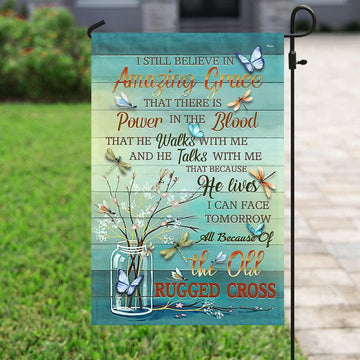 Christian Garden Flags, The Old Rugged Cross Flag, Christian House Flags, Christian Cross Flag, Faith Flag