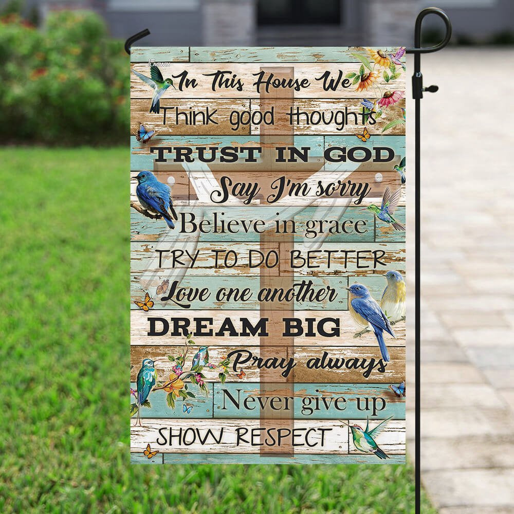 Christian Garden Flags, We Trust In God Flag, Christian House Flags, Christian Cross Flag, Faith Flag