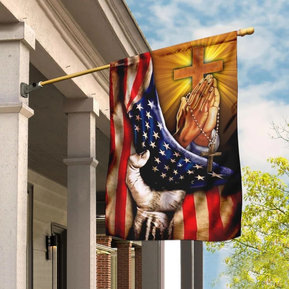 Christian Jesus American Flag, Outdoor Christian House Flag, Christian Flag, Scripture Flag, Garden Banner