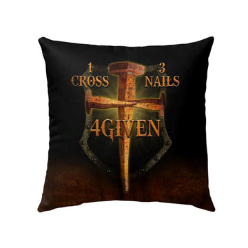 Christian Pillow, Jesus Pillow, 1 Cross 3 Nails 4 Given Pillow, Christian Throw Pillow, Inspirational Gifts, Best Pillow