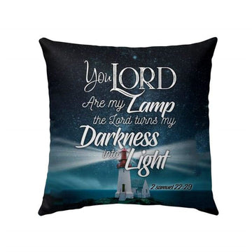 Christian Pillow, Jesus Pillow, 2 Samuel 2229 You Lord Are My Lamp Pillow, Christian Throw Pillow, Inspirational Gifts, Best Pillow