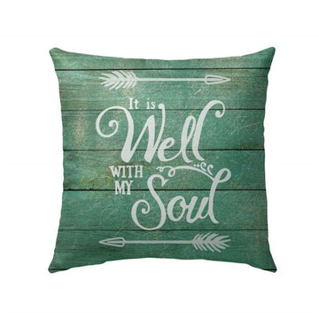 Christian Pillow, Jesus Pillow, Arrow Pillow, It Is Well With My Soul 1 Pillow, Christian Throw Pillow, Inspirational Gifts, Best Pillow