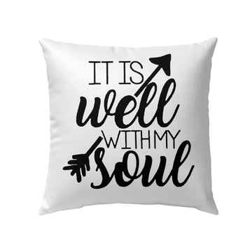 Christian Pillow, Jesus Pillow, Arrow Pillow, It Is Well With My Soul Pillow, Christian Throw Pillow, Inspirational Gifts, Best Pillow