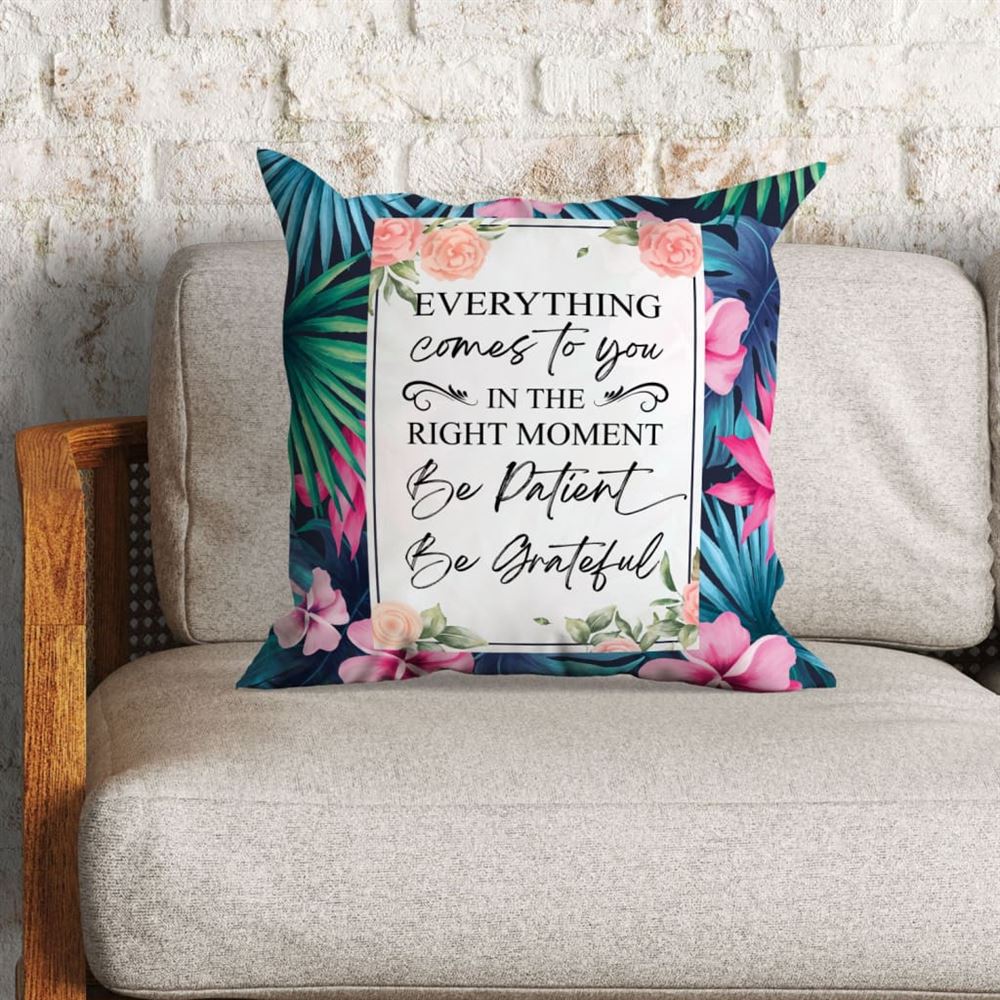 Christian Pillow, Jesus Pillow, Be Patient Be Grateful Christian Pillow, Christian Throw Pillow, Inspirational Gifts, Best Pillow