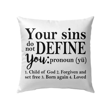 Christian Pillow, Jesus Pillow, Child Of Your Sins Do Not Define You Pillow, Christian Throw Pillow, Inspirational Gifts, Best Pillow