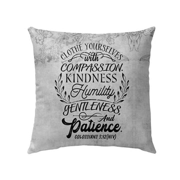 Christian Pillow, Jesus Pillow, Clothe Yourselves Colossians 312 Pillow, Christian Throw Pillow, Inspirational Gifts, Best Pillow