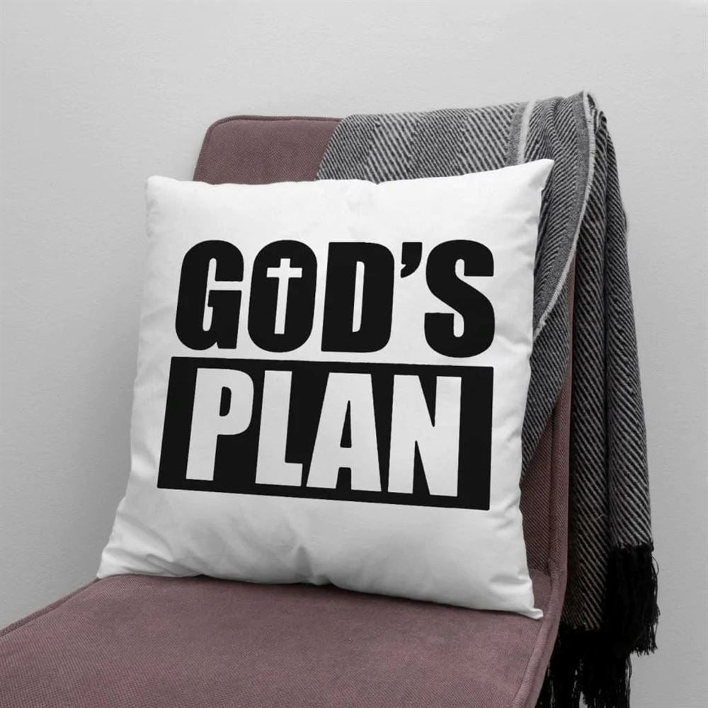 Christian Pillow, Jesus Pillow, Cross Pillow, God'S Plan Throw Pillow, Christian Throw Pillow, Inspirational Gifts, Best Pillow