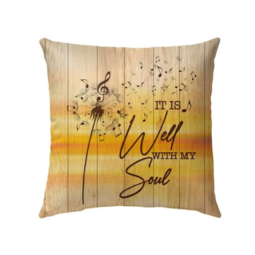 Christian Pillow, Jesus Pillow, Dandelion Pillow, It Is Well With My Soul Pillow, Christian Throw Pillow, Inspirational Gifts, Best Pillow