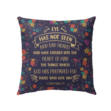 Christian Pillow, Jesus Pillow, Eye Has Not Seen Nor Ear Heard 1 Corinthians 29 Nkjv Pillow, Christian Throw Pillow, Inspirational Gifts, Best Pillow