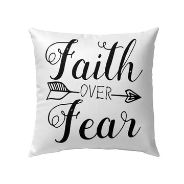 Christian Pillow, Jesus Pillow, Faith, Arrow Pillow, Faith Over Fear Throw Pillow, Christian Throw Pillow, Inspirational Gifts, Best Pillow
