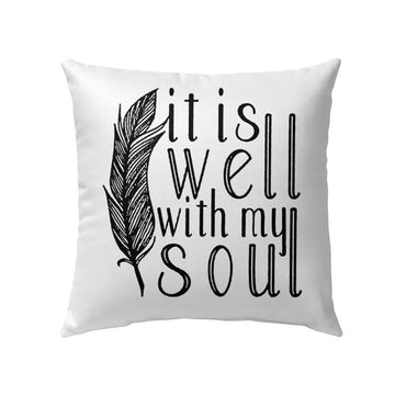 Christian Pillow, Jesus Pillow, Feather Pillow, It Is Well With My Soul Pillow, Christian Throw Pillow, Inspirational Gifts, Best Pillow