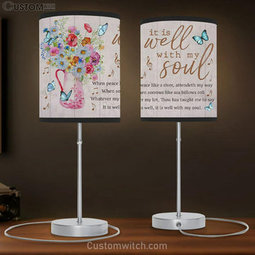 Christian Lamp Gift In The Morning When I Rise Give Me Jesus Butterfly Sunflower Table Lamp Print - Christian Bedroom Decor