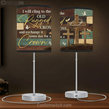 Christian Lamp Gift The Old Rugged Cross Table Lamp Gift Print - Christian Bedroom Decor