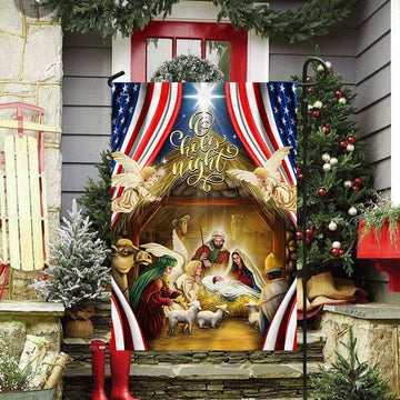 Christmas Silent Night Flag Jesus Is Born, Nativity Of Jesus Flag, Christian Christmas House Flag, Christmas Outdoor Decor Ideas