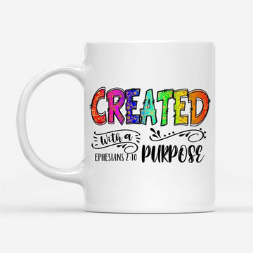 Created With A Purpose Ephesians 210, Bible Verse Mug, Christian Mug, Bible Mug, Faith Gift, Encouragement Gift