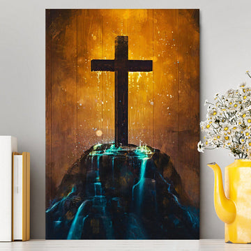 Cross Canvas Wall Art - Christian Wall Canvas - Religious Canvas Prints