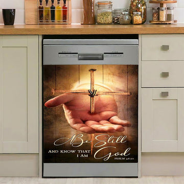 Cross Dishwasher Cover, Christian Dishwasher Magnet Cover, Religious Kitchen Decor