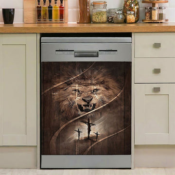 Cross Jesus&#39;S Hand Be Still And Know That I Am God Dishwasher Cover, Bible Verse Dishwasher Magnet Cover, Christian Inspirational Kitchen Decor