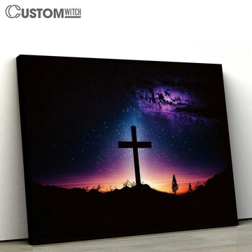Cross Middle Forest Christianity Canvas Pictures - Faith Art - Christian Canvas Wall Art Decor