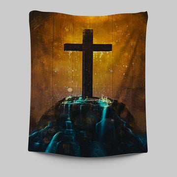 Cross Tapestry Wall Art - Christian Wall Tapestry - Religious Tapestries Wall Hanging Prints