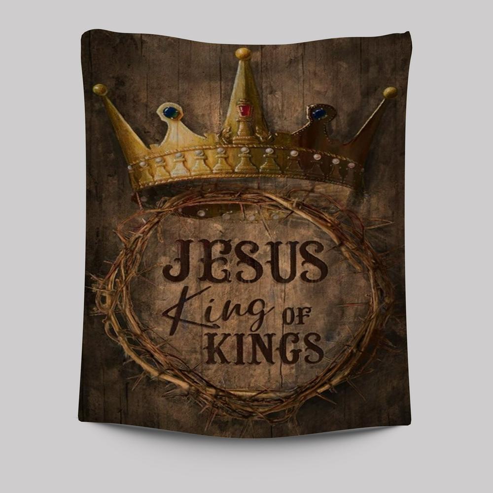 Crown Of Thorn Jesus King Of Kings Tapestry