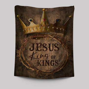 Crown Of Thorn Jesus King Of Kings Tapestry