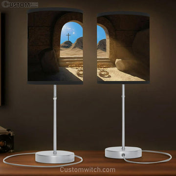 Crown Of Thorns Tomb Table Lamp Art - Christian Lamp Gift Decor - Easter Lamp Gift