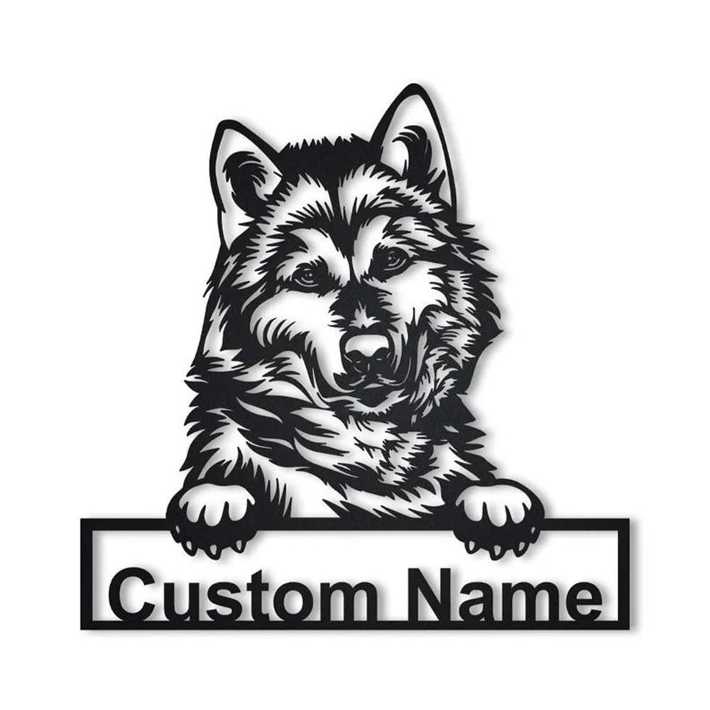 Custom Alaskan Malamute Dog Metal Sign, Led Lights CustomAlaskan Malamute Dog Sign, Dog Lover Gift, Dog Wall Sign, Home Decor Sign