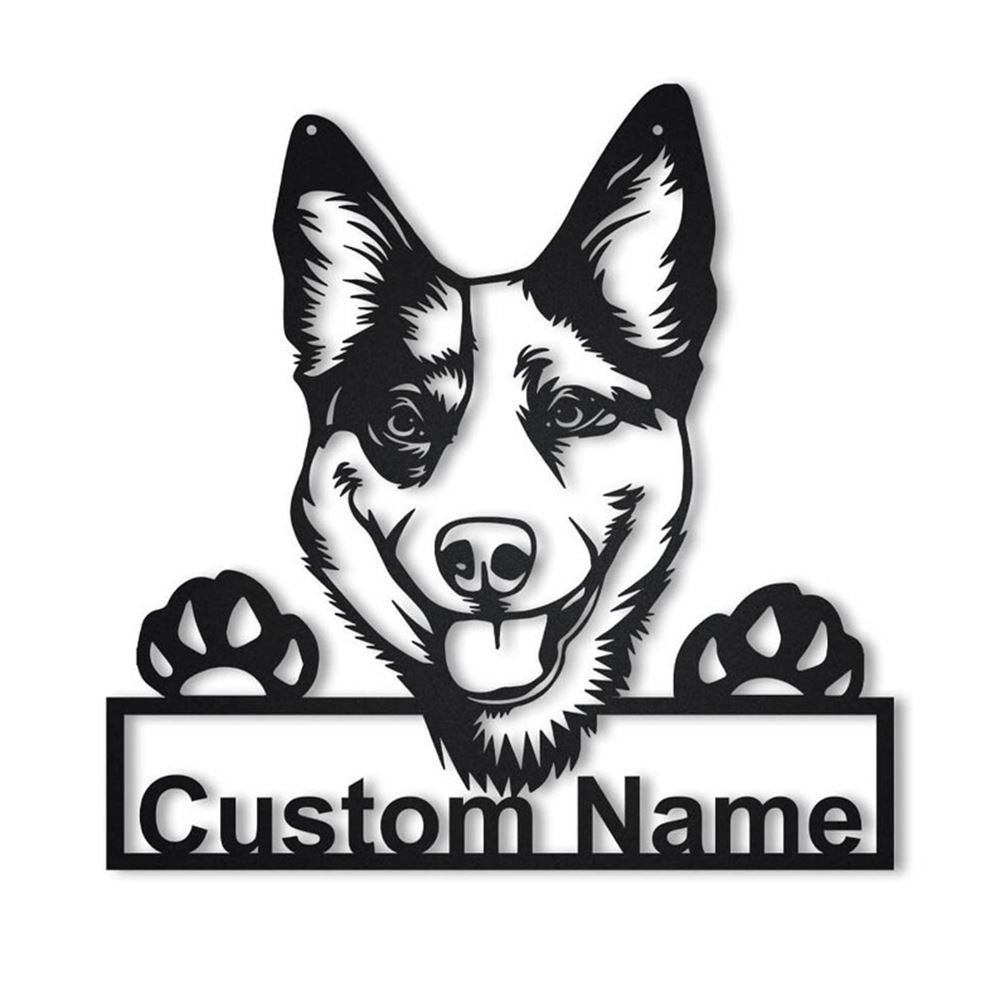 Custom Australian Cattle Dog Metal Sign, Led Lights Australian Cattle Sign, Dog Lover Gift, Dog Wall Sign, Home Decor Sign