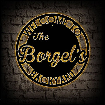 Custom Backyard Metal Sign, Patio Sign, Anniversary Gift, Home Decor Sign, Outdoor Sign, Wall Hanging Art