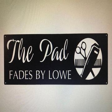 Custom Barber Shop Metal Sign, Metal House Sign, Anniversary Gift, Home Decor Sign, Outdoor Sign, Wall Hanging Art