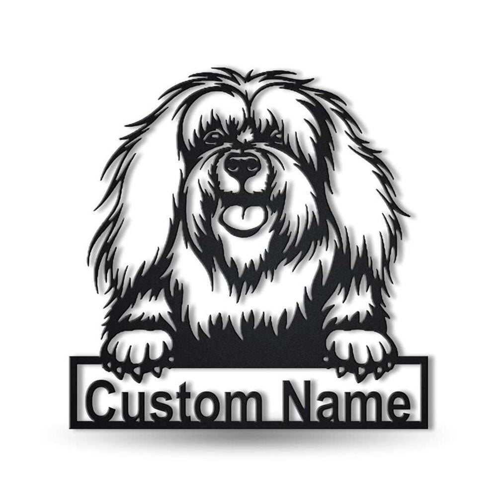 Custom Bichon Lyon Dog Metal Sign, Led Lights Bichon Lyon Sign, Dog Lover Gift, Dog Wall Sign, Home Decor Sign