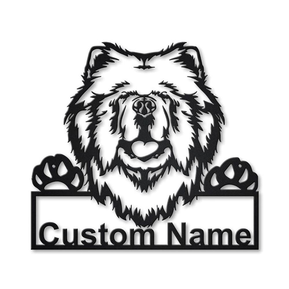 Custom Chow Chow Dog Metal Sign, Led Lights Chow Chow Sign, Dog Lover Gift, Dog Wall Sign, Home Decor Sign