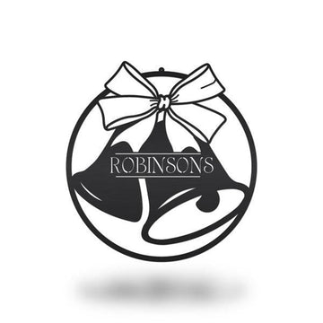 Custom Christmas Bells Sign Metal, Cut Metal Sign, Metal House Sign, Christmas Gift, Christmas Home Decor Sign, Christmas Outdoor Metal Sign