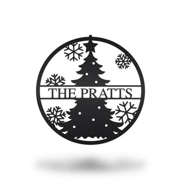 Custom Christmas Tree Sign Metal, Cut Metal Sign, Metal House Sign, Christmas Gift, Christmas Home Decor Sign, Christmas Outdoor Metal Sign