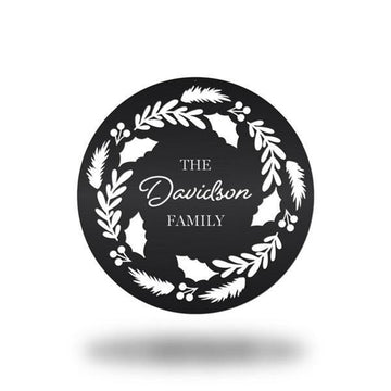 Custom Christmas Wreath Sign Metal, Cut Metal Sign, Metal House Sign, Christmas Gift, Christmas Home Decor Sign, Christmas Outdoor Metal Sign