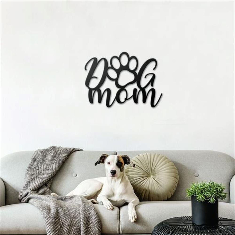 Custom Dog Mom Metal Monogram Sign, Cut Metal Sign, Metal House Sign, Dog Lover Gift, Dog Wall Sign, Home Decor Sign