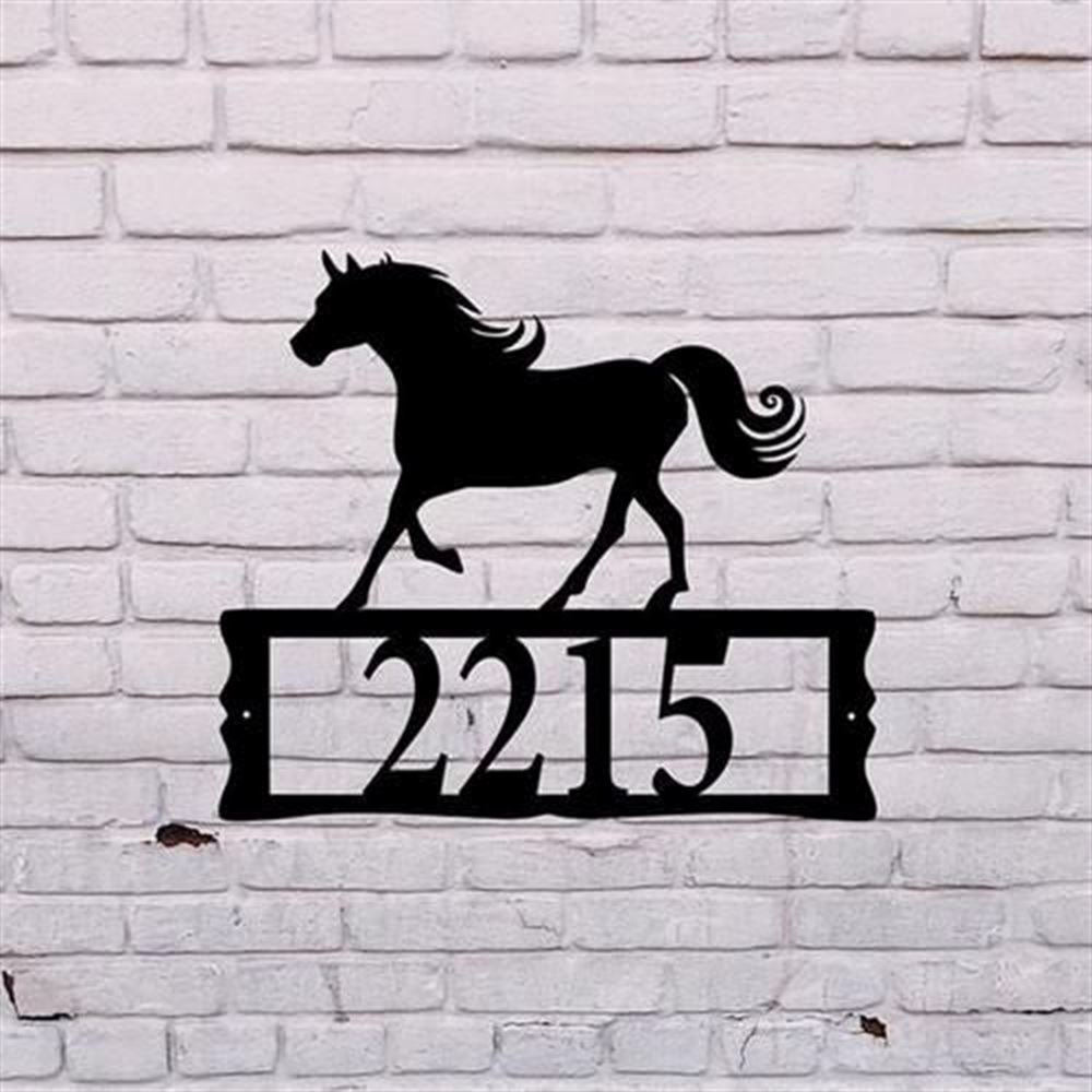 Custom House Address Metal Sign With Halloween Tree Custom Number Address Pofily Custom Address Metal Sign