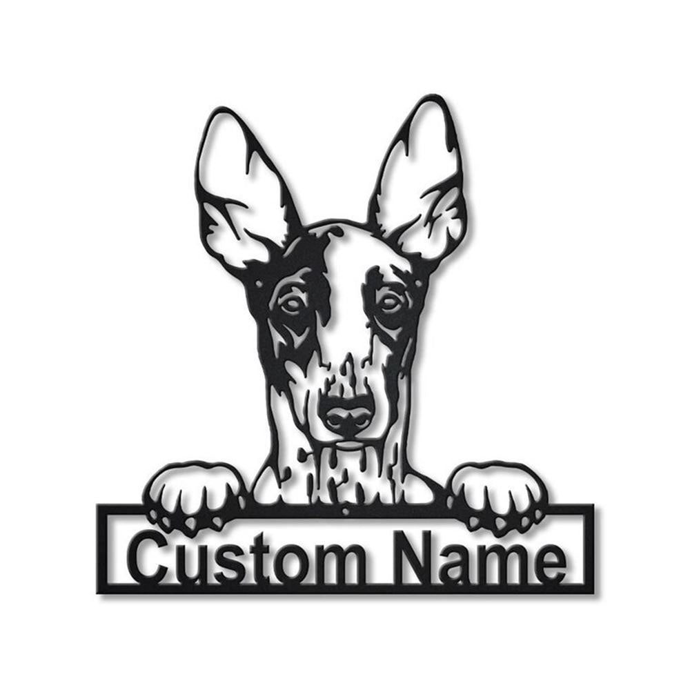 Custom Ibizan Hound Dog Metal Sign, Led Lights Ibizan Hound Dog Metal Sign, Dog Lover Gift, Dog Wall Sign, Home Decor Sign