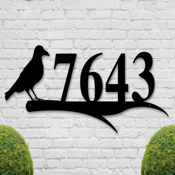 Custom Metal Address Sign, Camp Address Sign, Metal Hunter Camp Numbers, Address Plaque, Housewarming Gift, Hunting